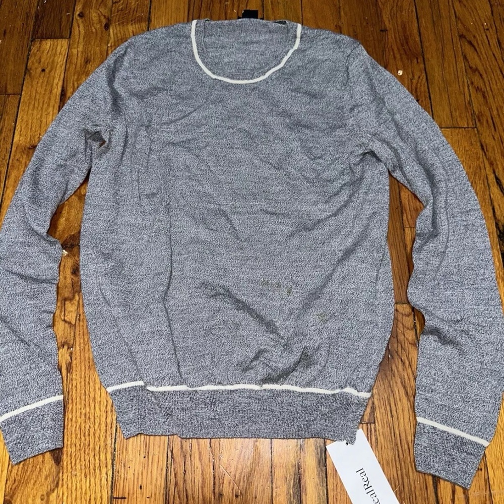 Theory Gray Knit Sweater M